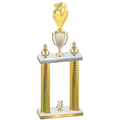 Double Gold Carbon Fiber Year Pickleball Trophy