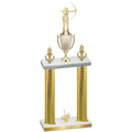 Double Gold Carbon Fiber First Place Archery Trophy