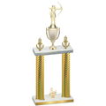 Double Gold Carbon Fiber Third Place Archery Trophy