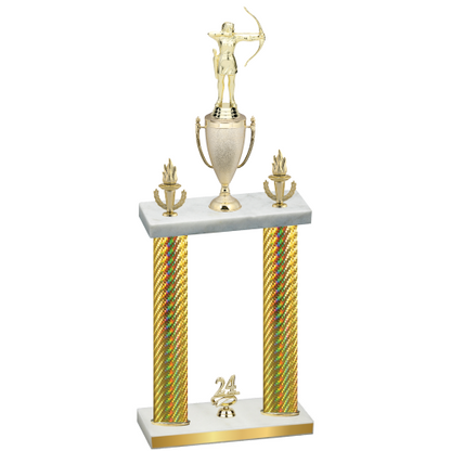 Double Gold Carbon Fiber Year Archery Trophy