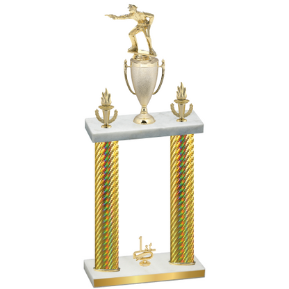 Double Gold Carbon Fiber First Place Shooter Trophy