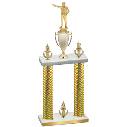 Double Gold Carbon Fiber Victory Shooter Trophy