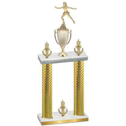 Double Gold Carbon Fiber Victory Skater Trophy