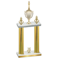 Double Gold Carbon Fiber Year Chess Trophy