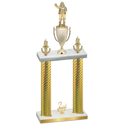 Double Gold Carbon Fiber Second Place Holiday Trophy