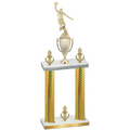 Double Gold Carbon Fiber Victory Basketball Trophy