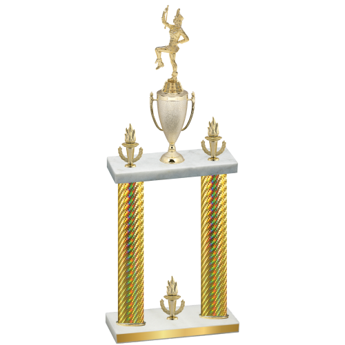 Double Gold Carbon Fiber Victory Majorette Trophy