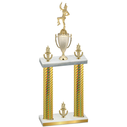 Double Gold Carbon Fiber Victory Majorette Trophy