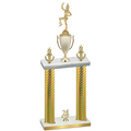 Double Gold Carbon Fiber Year Majorette Trophy