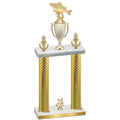 Double Gold Carbon Fiber Year Fishing Trophy