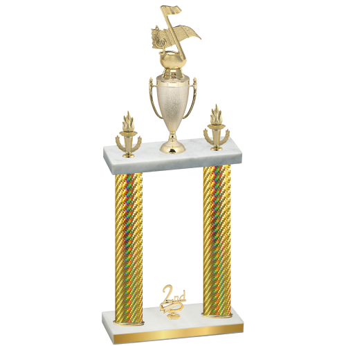 Double Gold Carbon Fiber Second Place Music Trophy