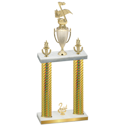 Double Gold Carbon Fiber Second Place Music Trophy