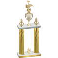 Double Gold Carbon Fiber Fourth Place Music Trophy