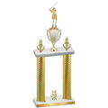 Double Gold Carbon Fiber Year Golf Trophy