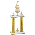 Double Gold Carbon Fiber Victory Golf Trophy