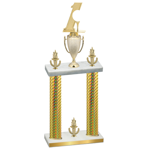 Double Gold Carbon Fiber Victory Golf Trophy