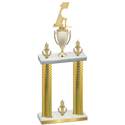 Double Gold Carbon Fiber Victory Golf Trophy