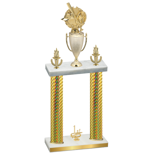 Double Gold Carbon Fiber First Place Baseball Trophy