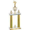 Double Gold Carbon Fiber Year Academics Trophy