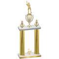 Double Gold Carbon Fiber Second Place Baseball Trophy
