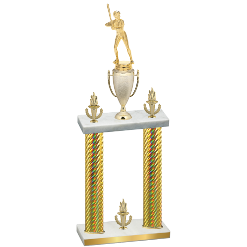 Double Gold Carbon Fiber Victory Softball Trophy