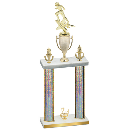 Double Silver Glacier Second Place Football Trophy