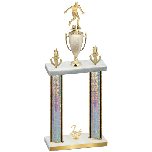 Double Silver Glacier Second Place Soccer Trophy