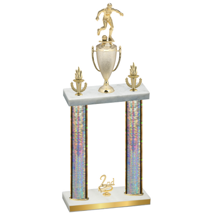 Double Silver Glacier Second Place Soccer Trophy