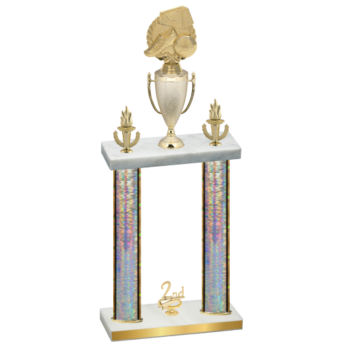 Double Silver Glacier Second Place Soccer Trophy
