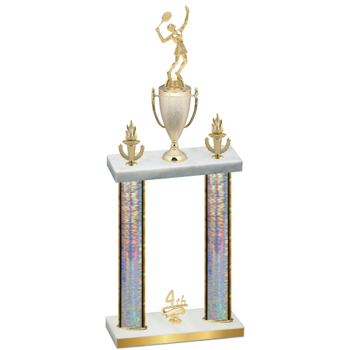 Double Silver Glacier Fourth Place Tennis Trophy