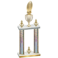 Double Silver Glacier Victory Football Trophy