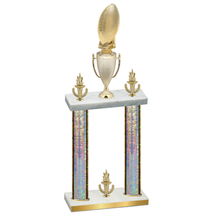 Double Silver Glacier Victory Football Trophy