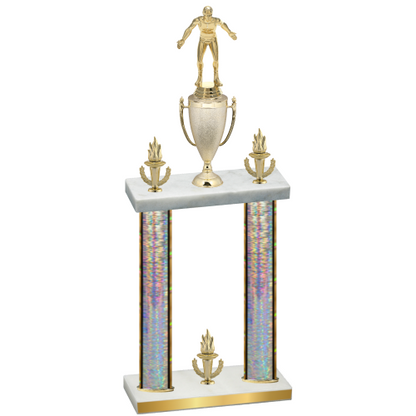 Double Silver Glacier Victory Wrestling Trophy