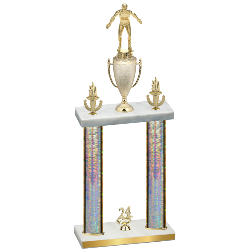 Double Silver Glacier Year Wrestling Trophy