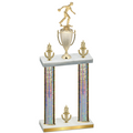 Double Silver Glacier Victory Bowling Trophy