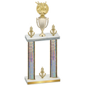 Double Silver Glacier Victory Bowling Trophy