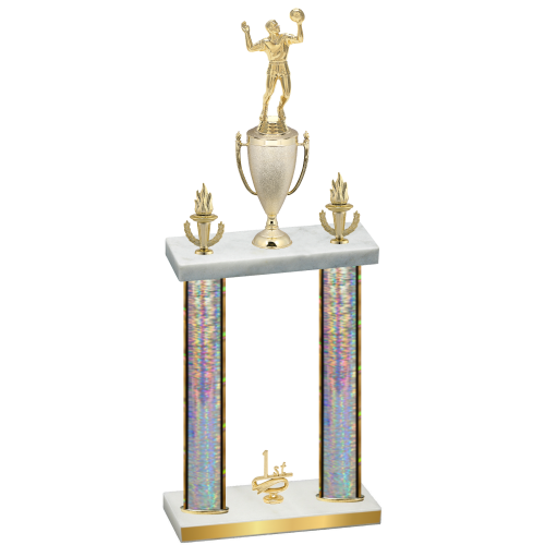 Double Silver Glacier First Place Volleyball Trophy