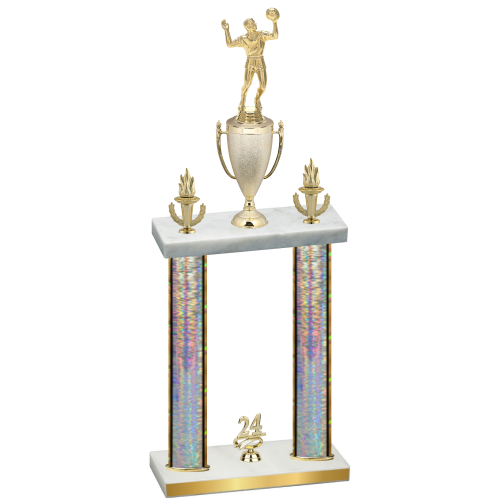 Double Silver Glacier Year Volleyball Trophy