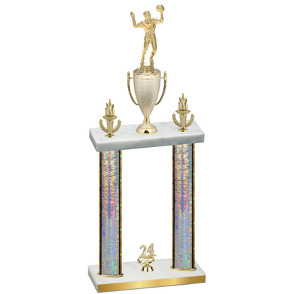 Double Silver Glacier Year Volleyball Trophy