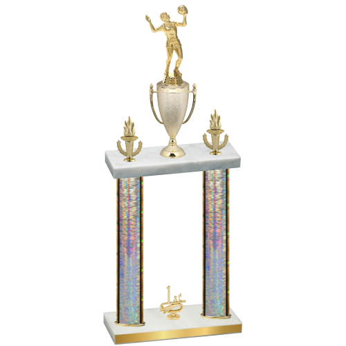 Double Silver Glacier First Place Volleyball Trophy