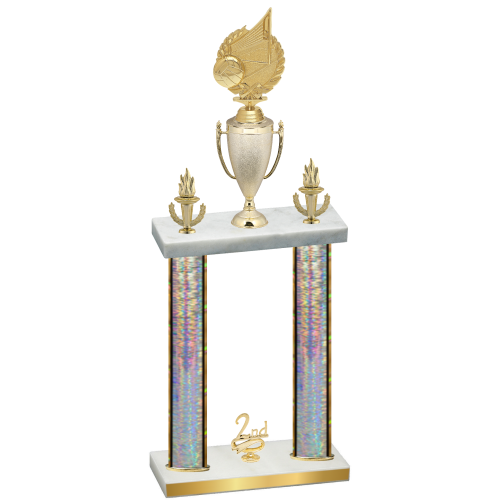Double Silver Glacier Second Place Volleyball Trophy