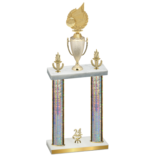 Double Silver Glacier Year Volleyball Trophy