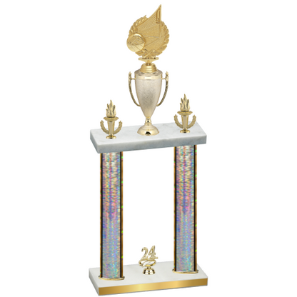 Double Silver Glacier Year Volleyball Trophy