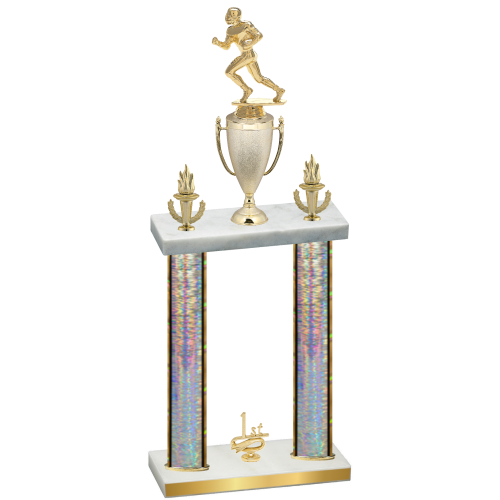 Double Silver Glacier First Place Football Trophy