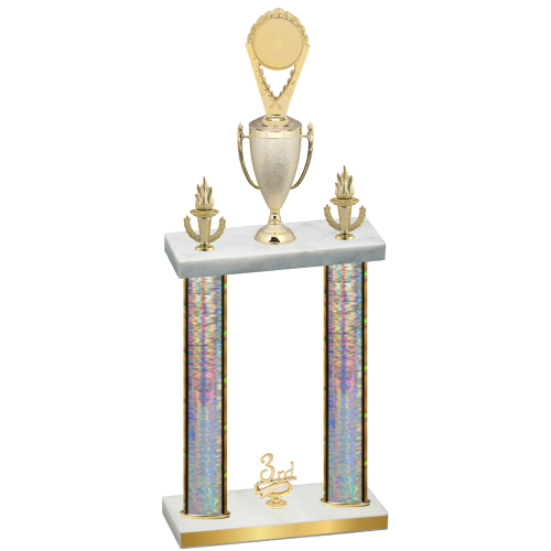 Double Silver Glacier Third Place Insert Trophy