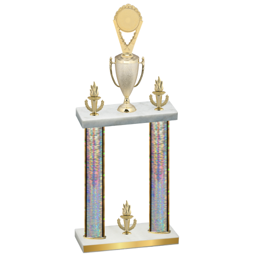 Double Silver Glacier Victory Insert Trophy