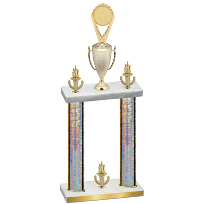 Double Silver Glacier Victory Insert Trophy