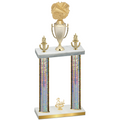 Double Silver Glacier Third Place Cheerleading Trophy