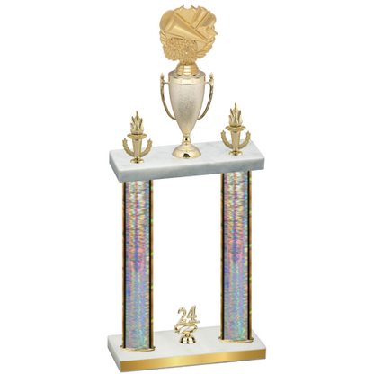 Double Silver Glacier Year Cheerleading Trophy