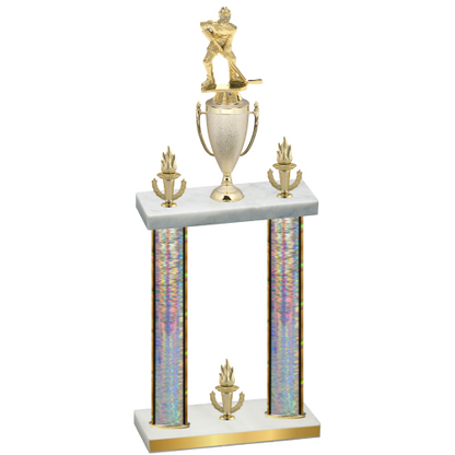 Double Silver Glacier Victory Hockey Trophy